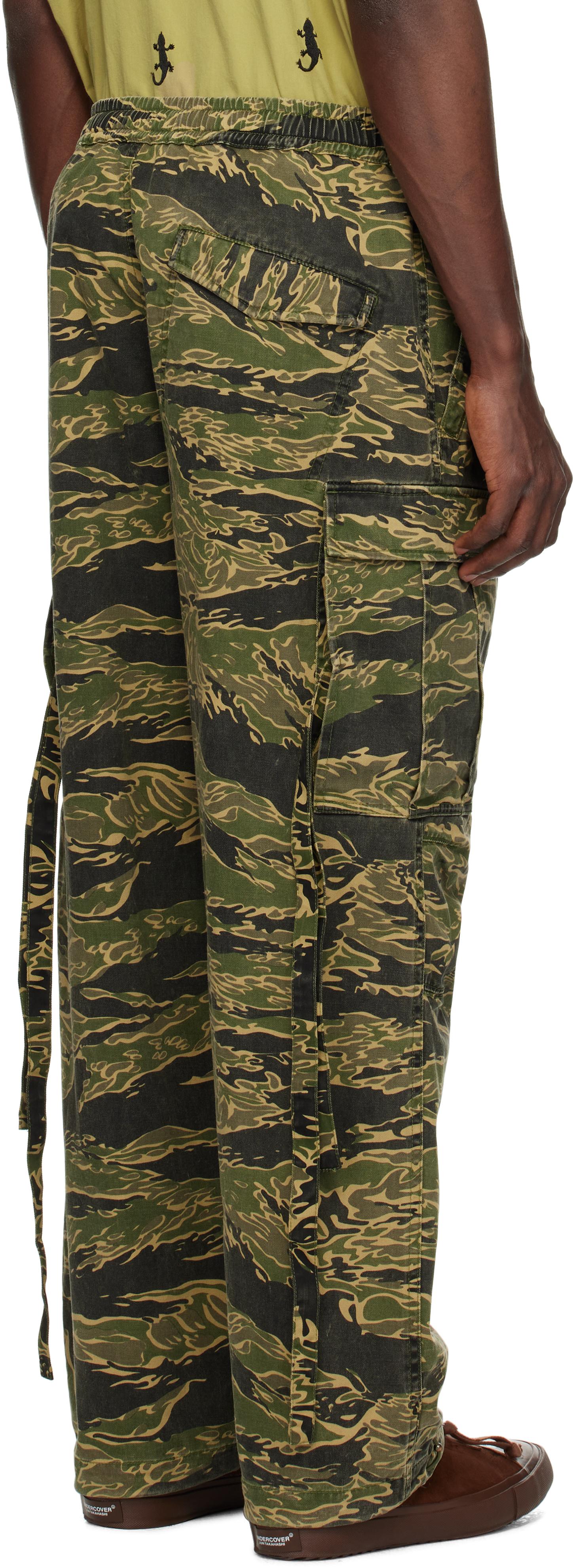 Maharishi Khaki Tigerstripe Track Cargo Pants in Green for Men