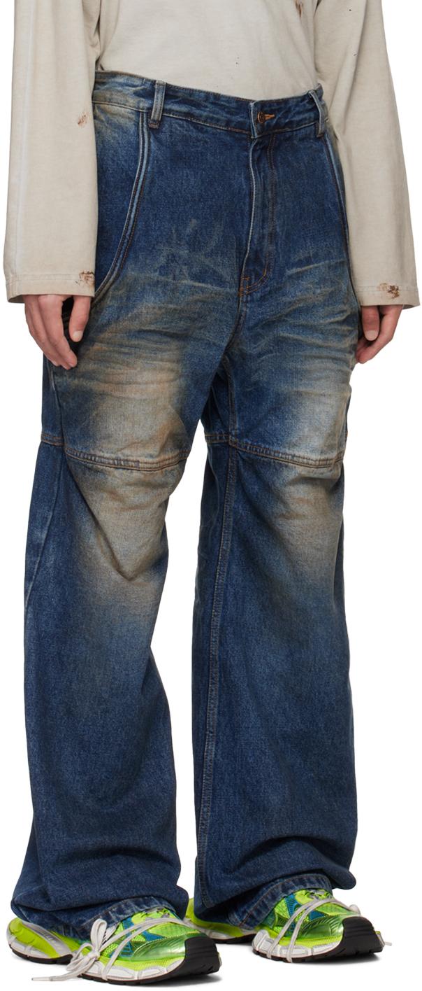 ★We11done★ ブラック オーバーサイズ ウォッシュドジーンズ メンズ we11done ジーンズ | オンラインセールは最大50%オフ | Lyst