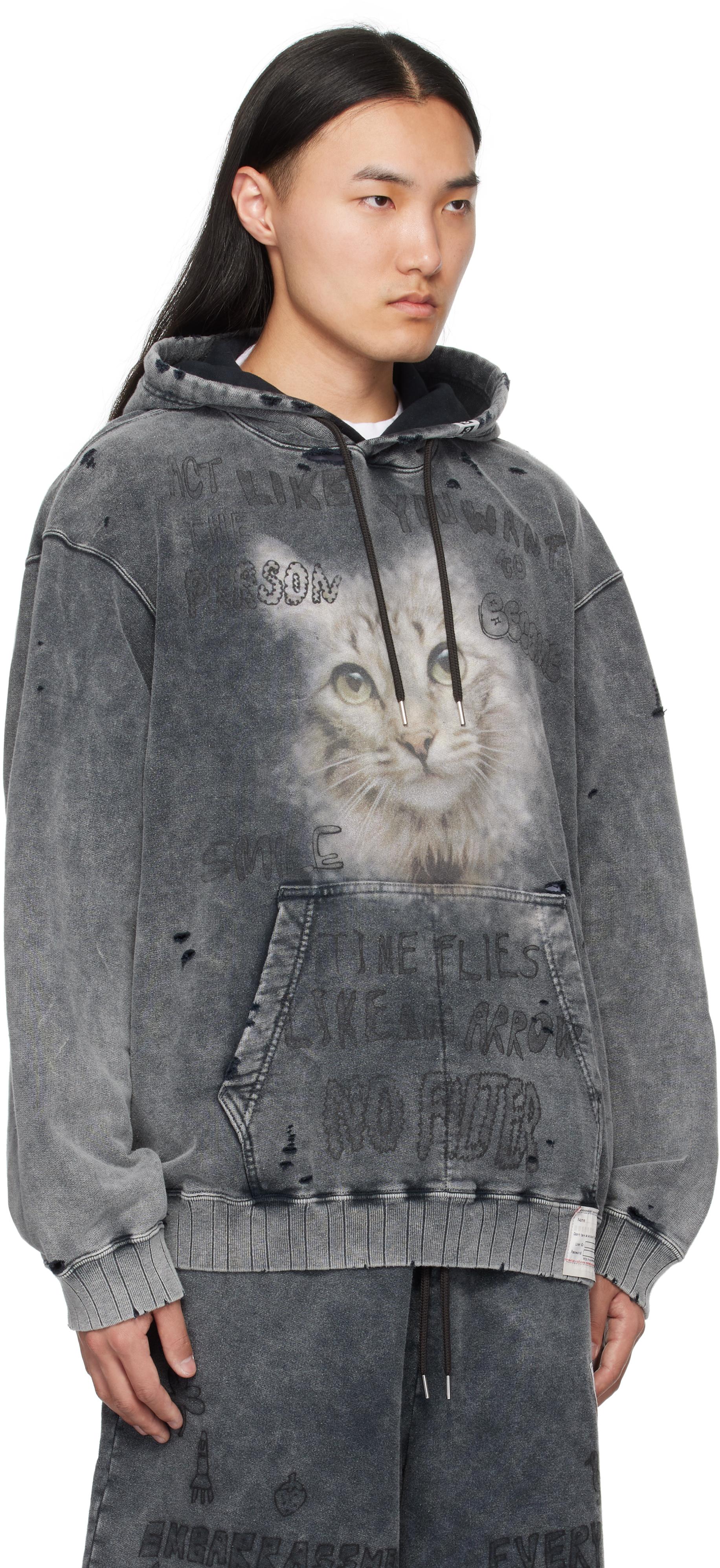 大人気【Maison MIHARA YASUHIRO】 LEON Printed Hoodie Maison Mihara Yasuhiro Hoodies for Men | Online Sale up to