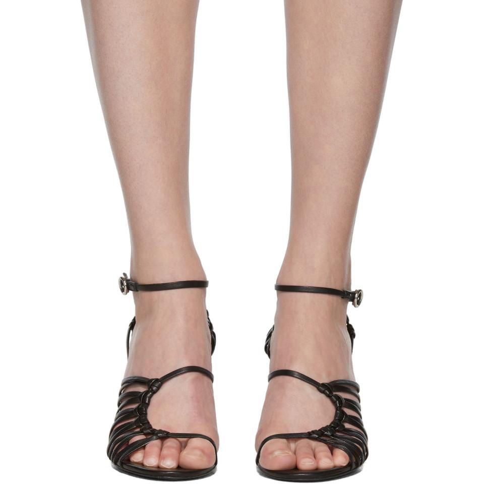 3.1 Phillip Lim Leather Black Strappy Lily Sandals - Lyst