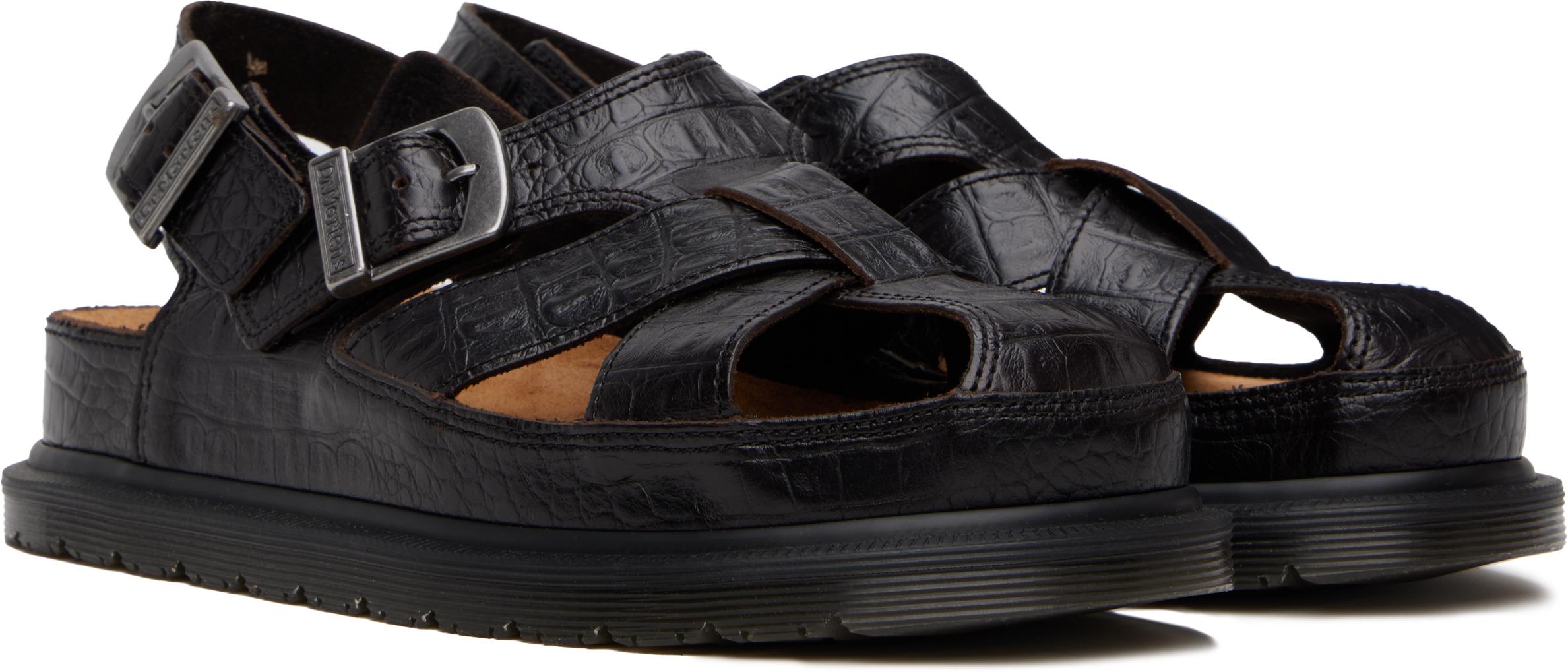 メンズ Dr. Martens ブラウン Crocodile Analine Leather