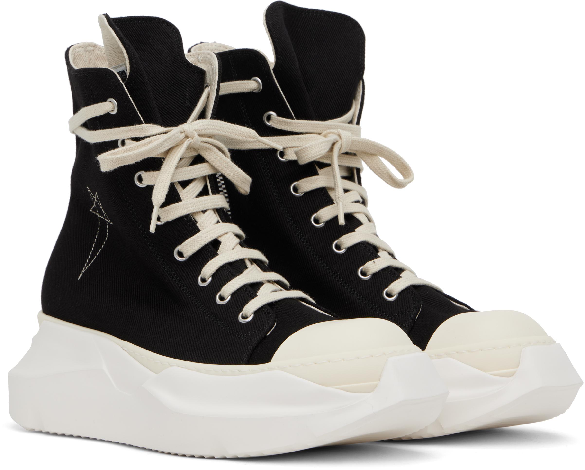半額以下！glamb SharkSoleCanvasSneakers Black Hollywood Jumbolace Sneakers by Rick Owens on Sale