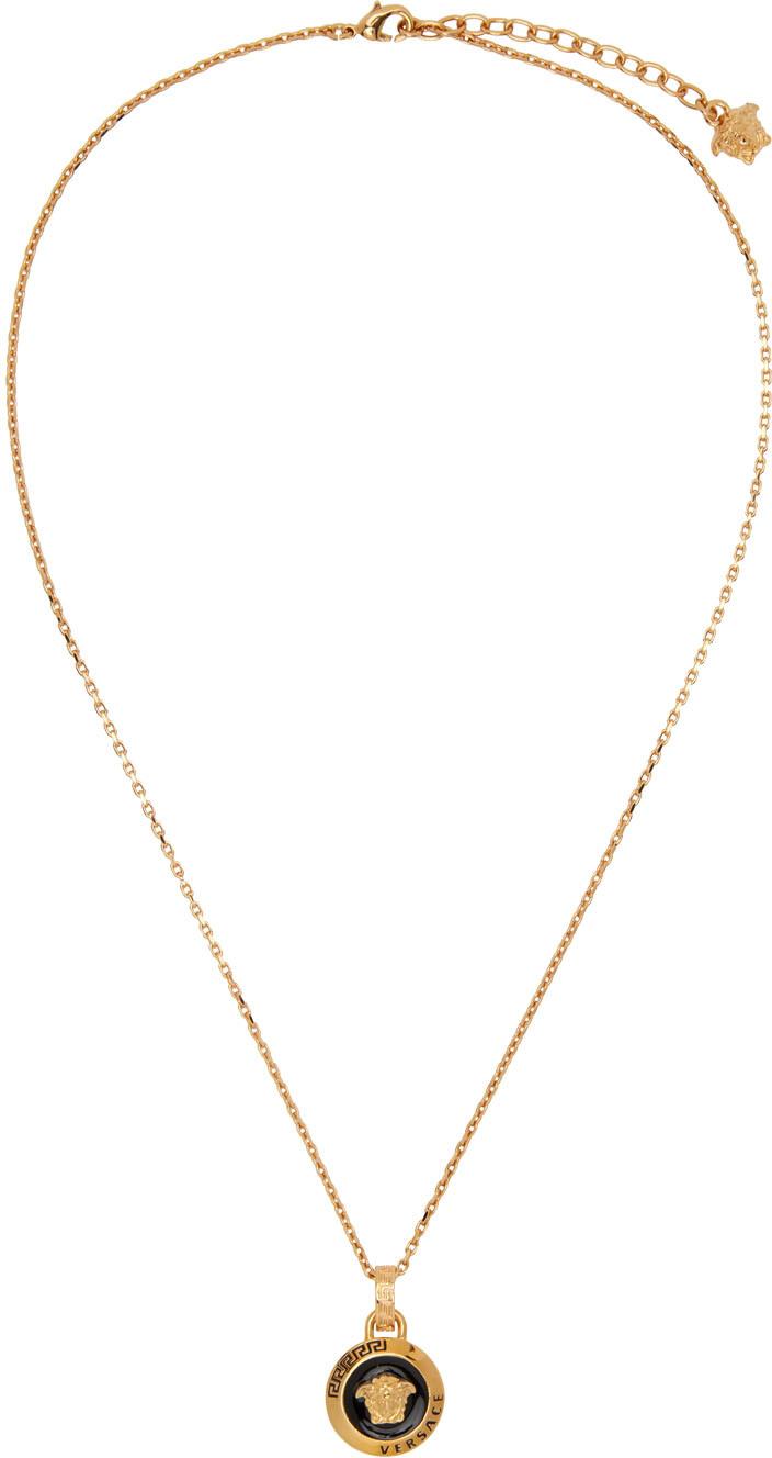 Versace Gold Medusa Head Necklace in 