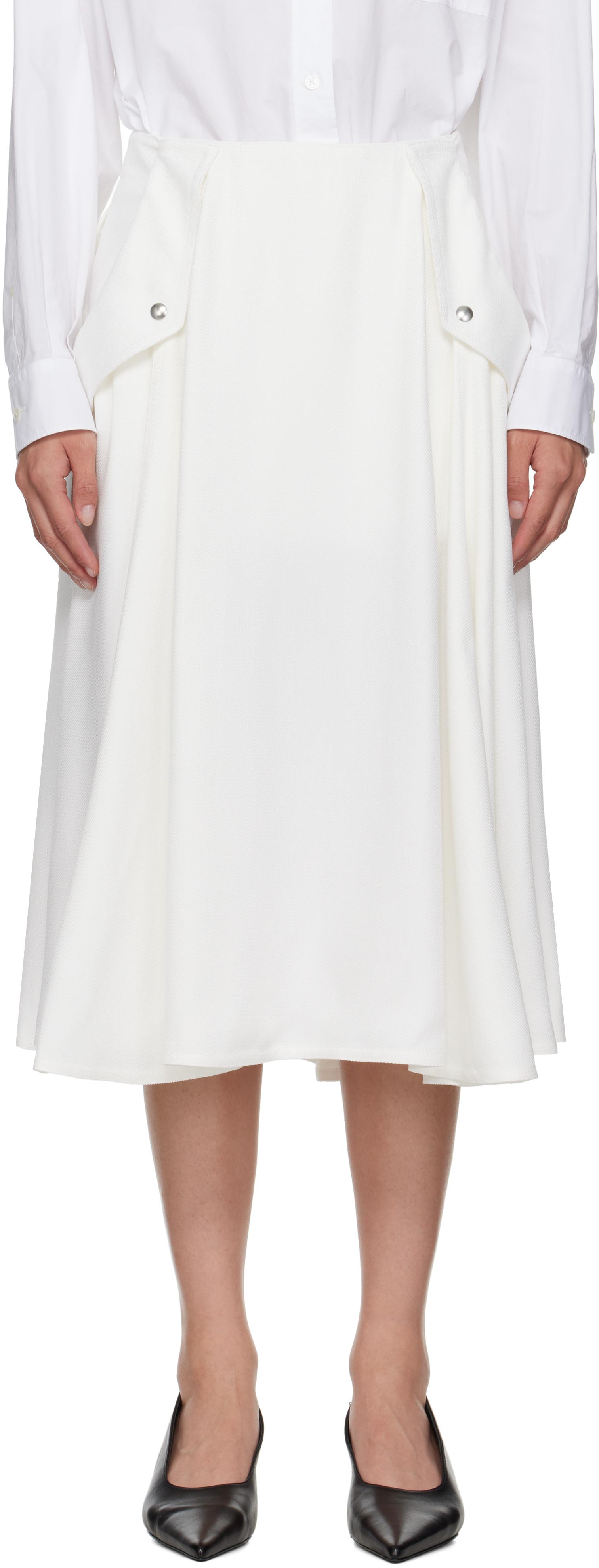 ワンピース BOTTEGA VENETA Women Mid Skirts 725506V2LB0 9071 WHITE 725506V2LB0_9071-4_2593cd76-