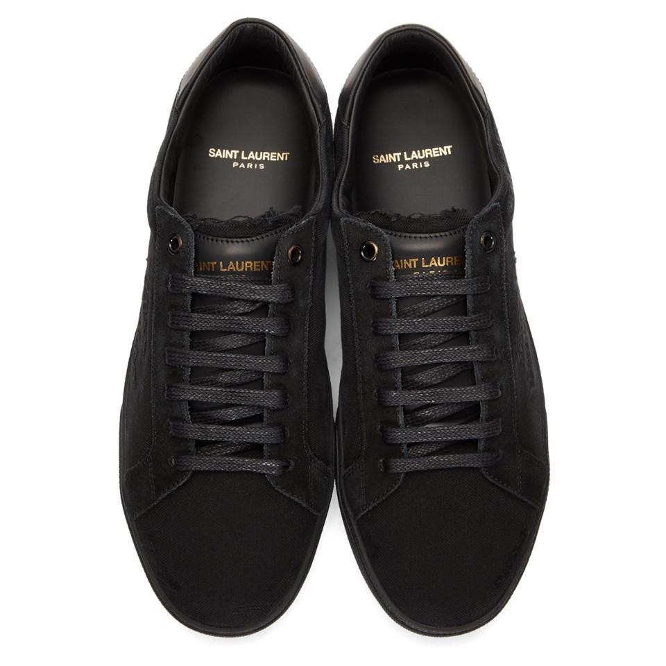 saint laurent court classic sneakers black