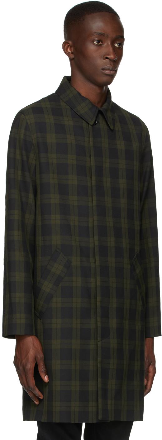 A P C 合成繊維 カーキ New England マック コート メンズ Lyst
