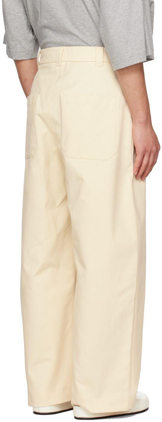 Studio Nicholson Off-white Sorte Trousers in Natural for Men | Lyst