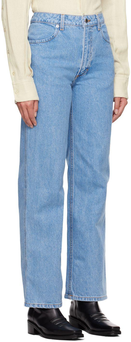 Eckhaus Latta Blue Wide Leg Jeans | Lyst
