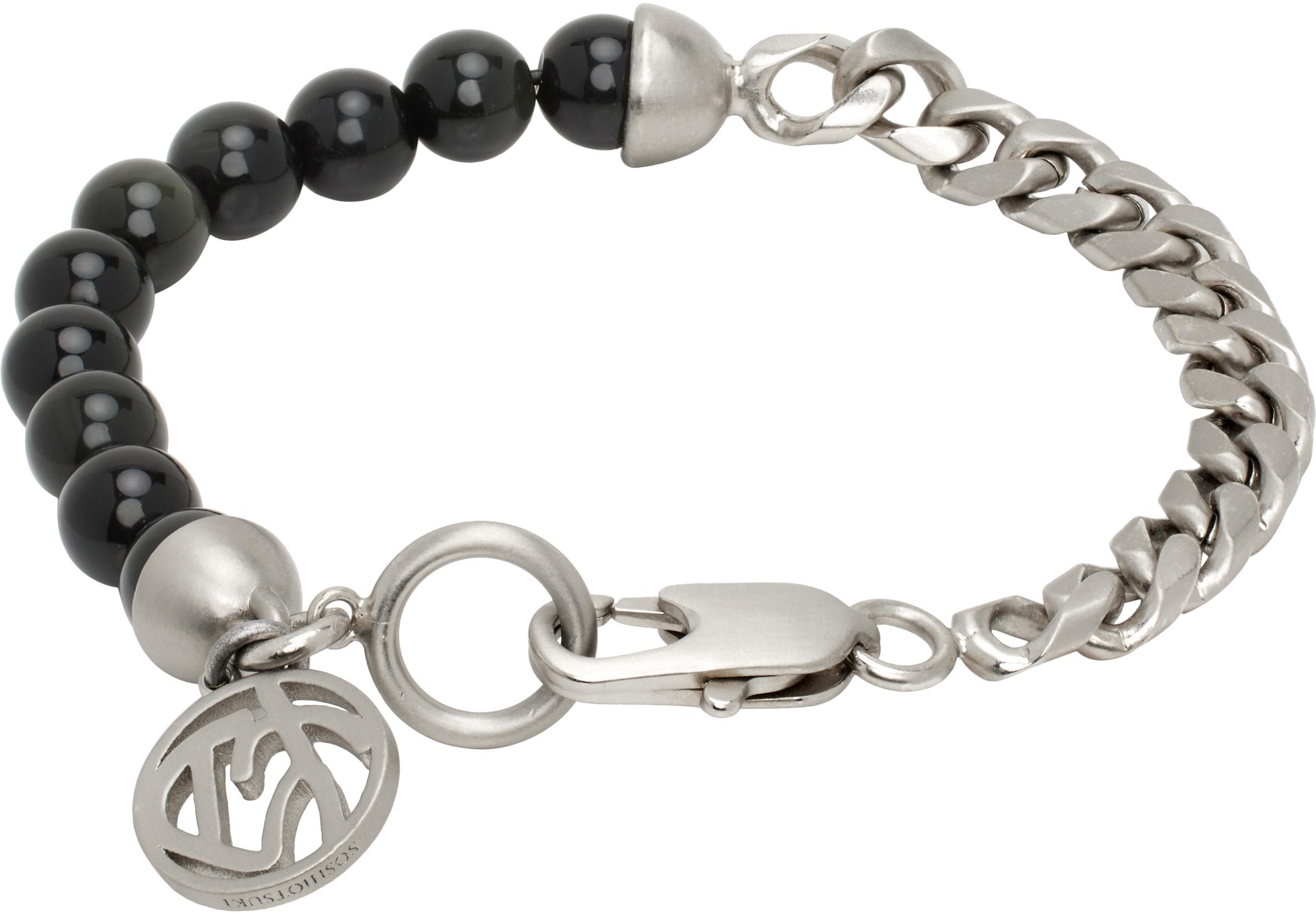 SOSHIOTSUKI Half Juzu Bracelet in Black for Men | Lyst