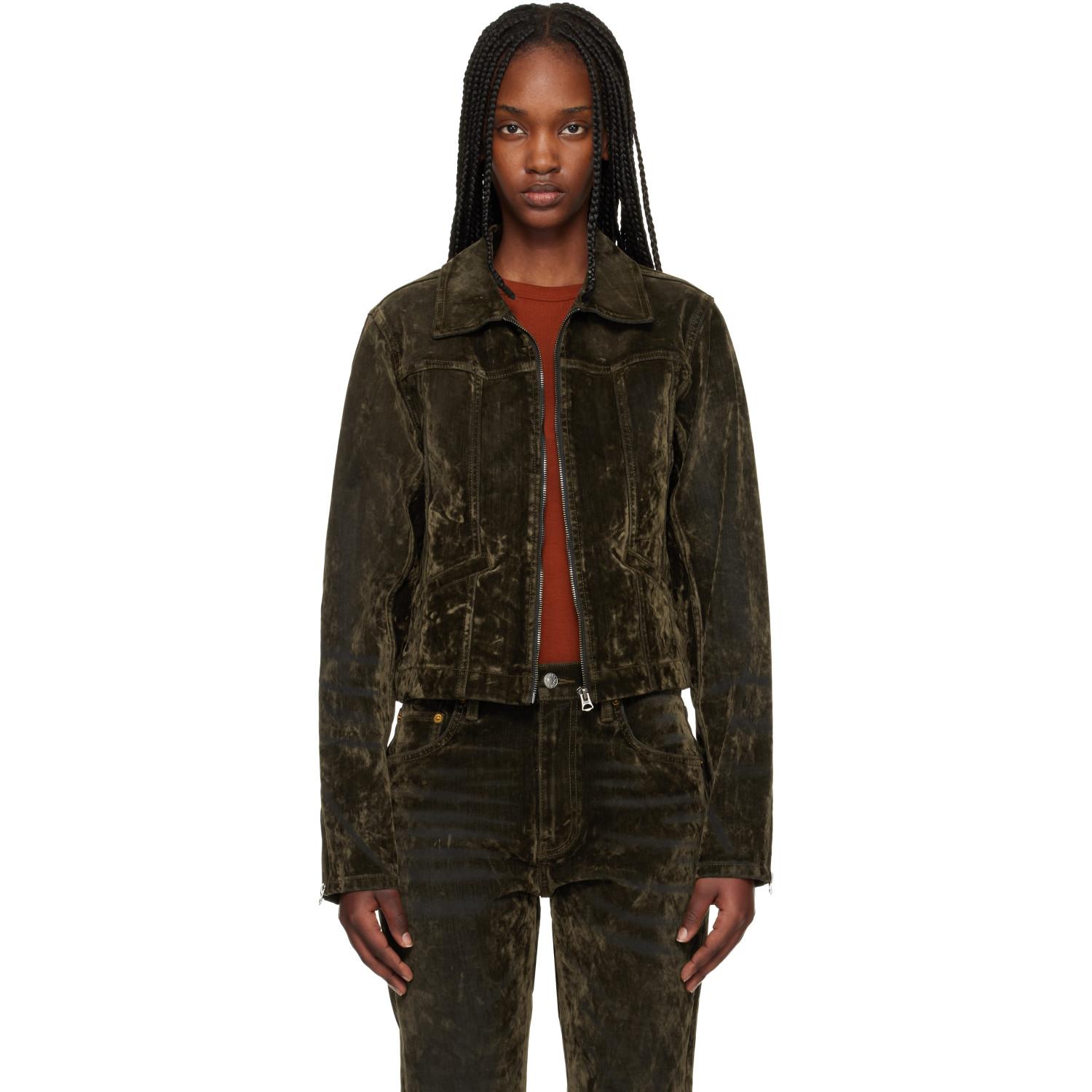 RE/DONE Slim Zip Denim Jacket in Black | Lyst UK
