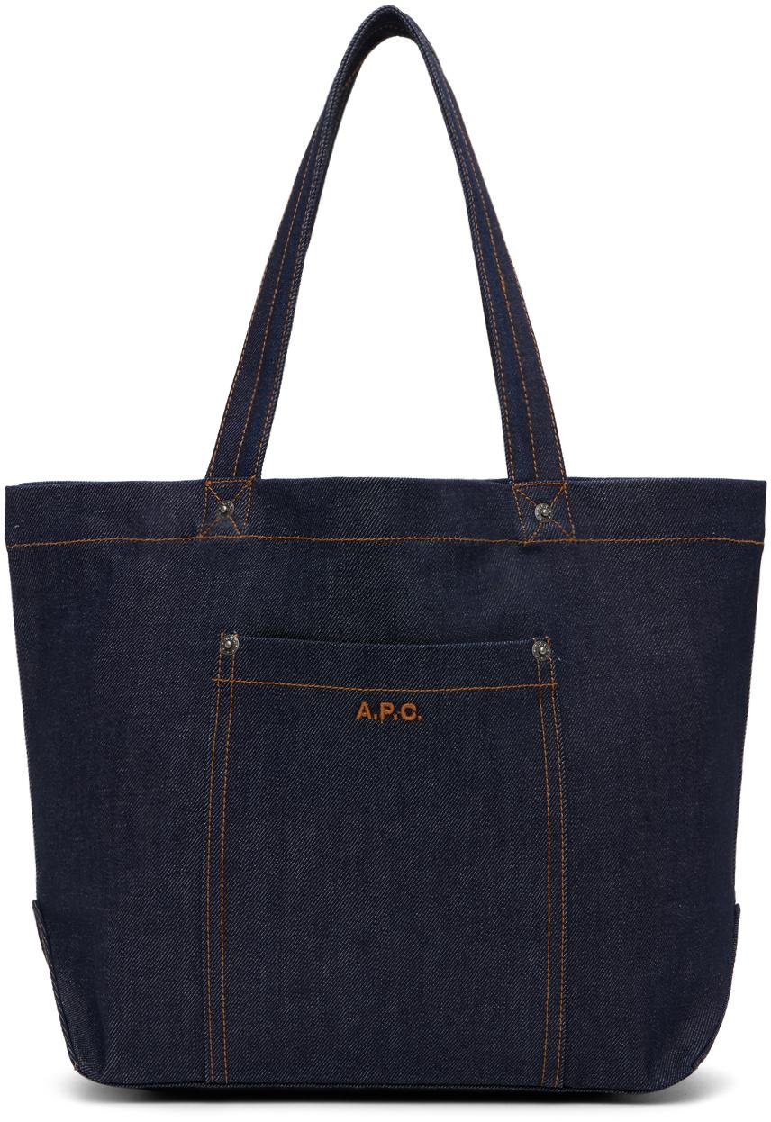 apc トートバッグ 紺色(A.P.C. ダークブルートートバッグ TU apc トートバッグ 紺色(A.P.C. ダークブルートートバッグ TU