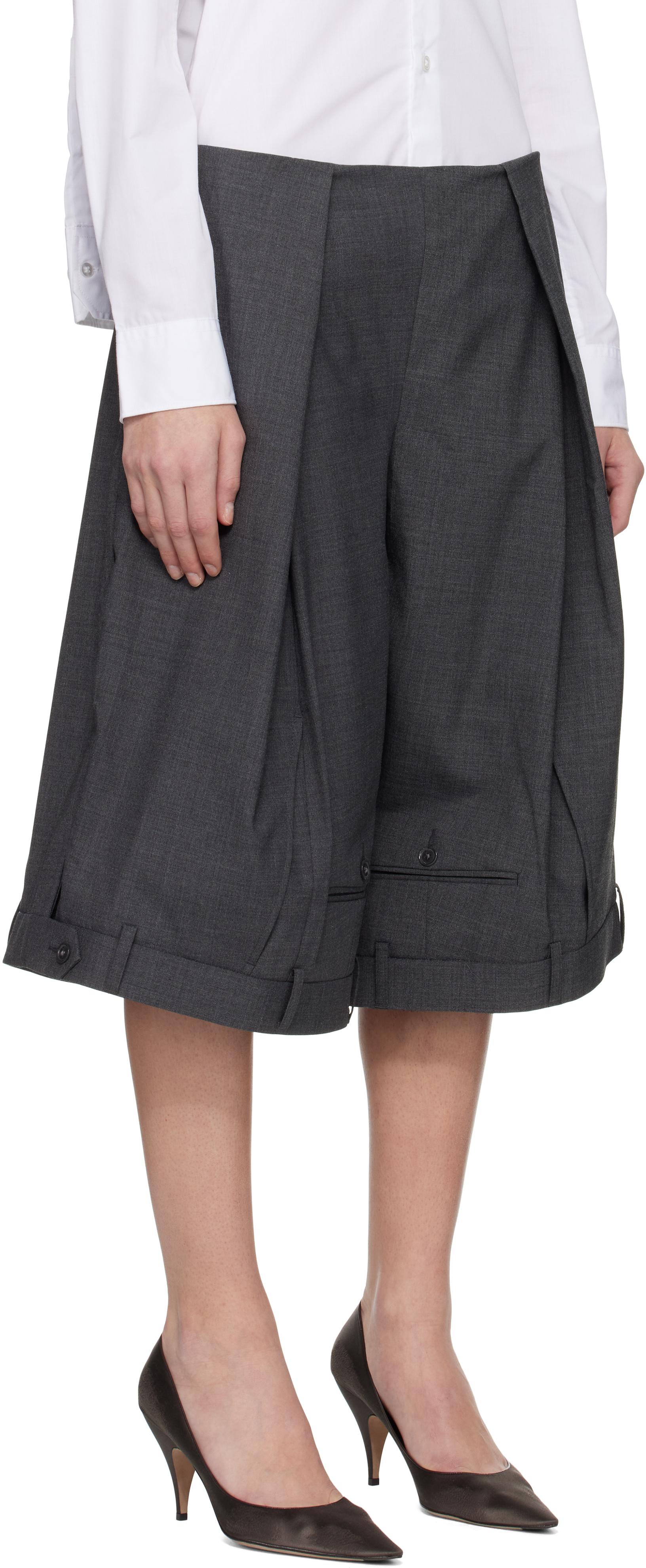 HODAKOVA Suit Wide Trouser Shorts in Black | Lyst