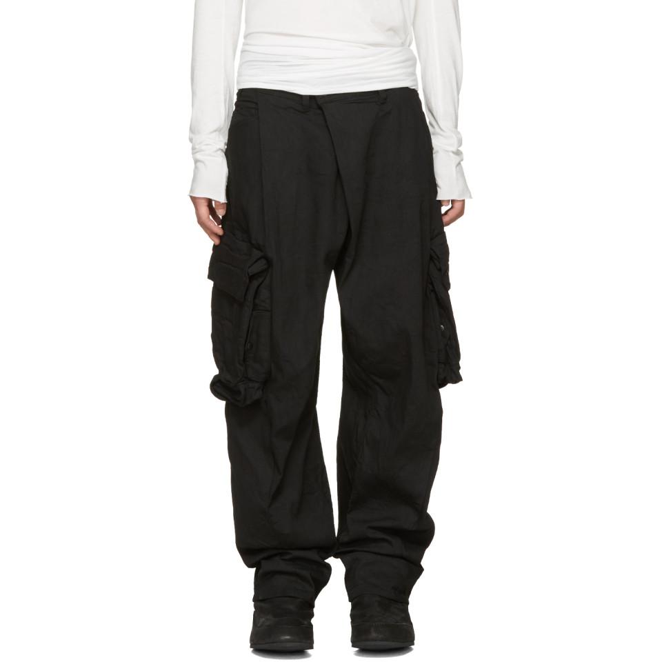 Julius Black Gas Mask Cargo Pants for Men | Lyst