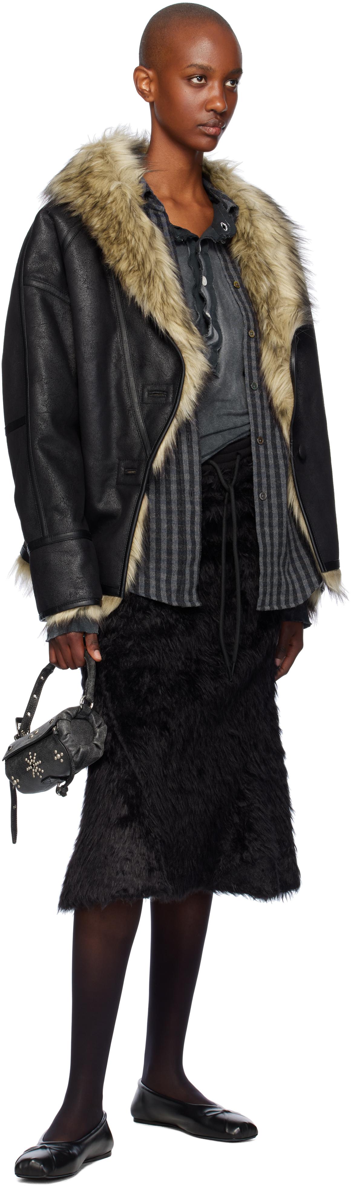 [OPEN YY] FAUX FUR REVERSIBLE ジャケット★24AW★レディース★ OPEN YY Faux Fur Reversible Jacket (Black) – CNCPTS