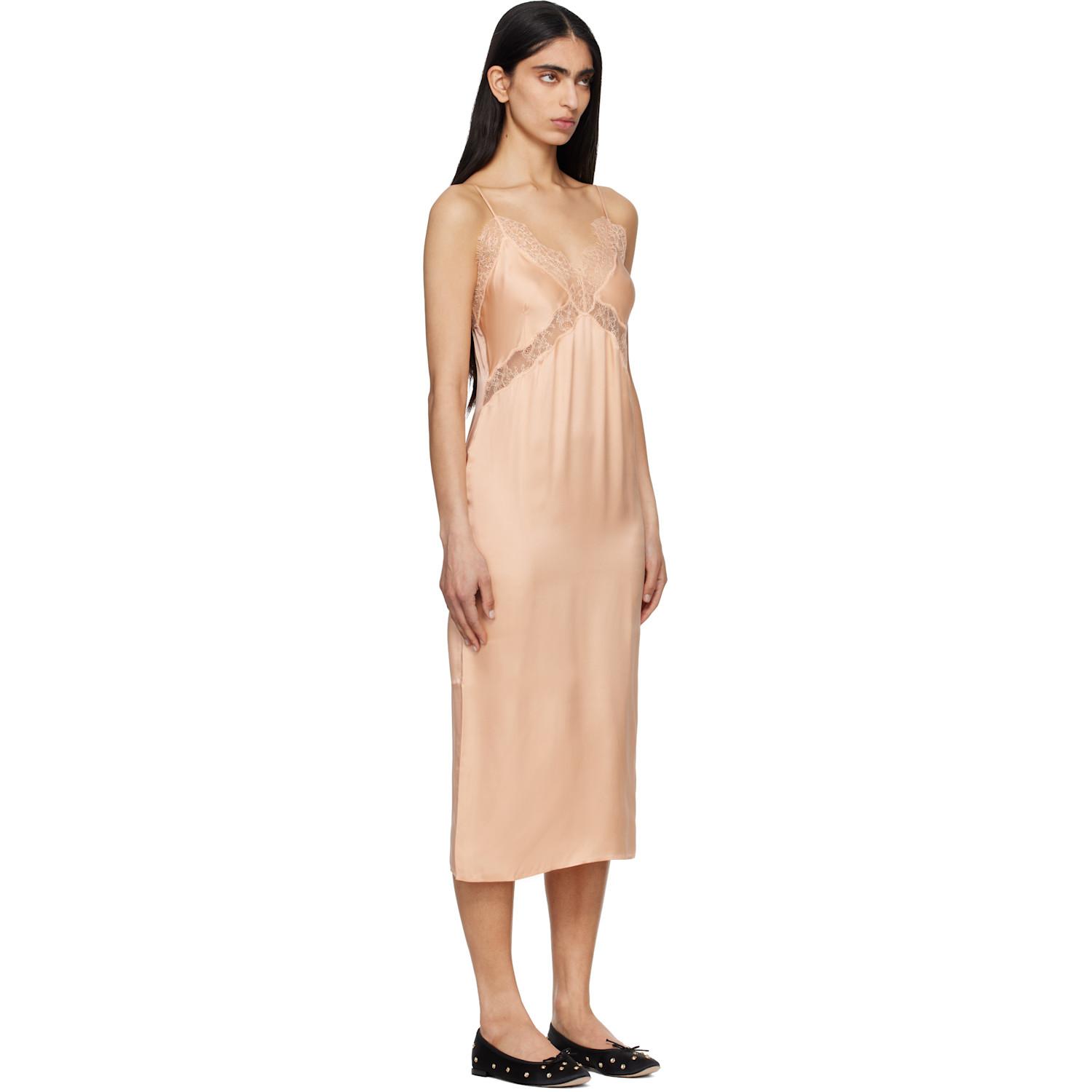 anine bing pink slip dress ANINE BING: Pink Carissa Slip Dress