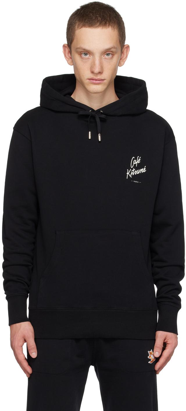 Maison Kitsuné メンズ ブラック Café Kitsuné フーディ アクティブ 