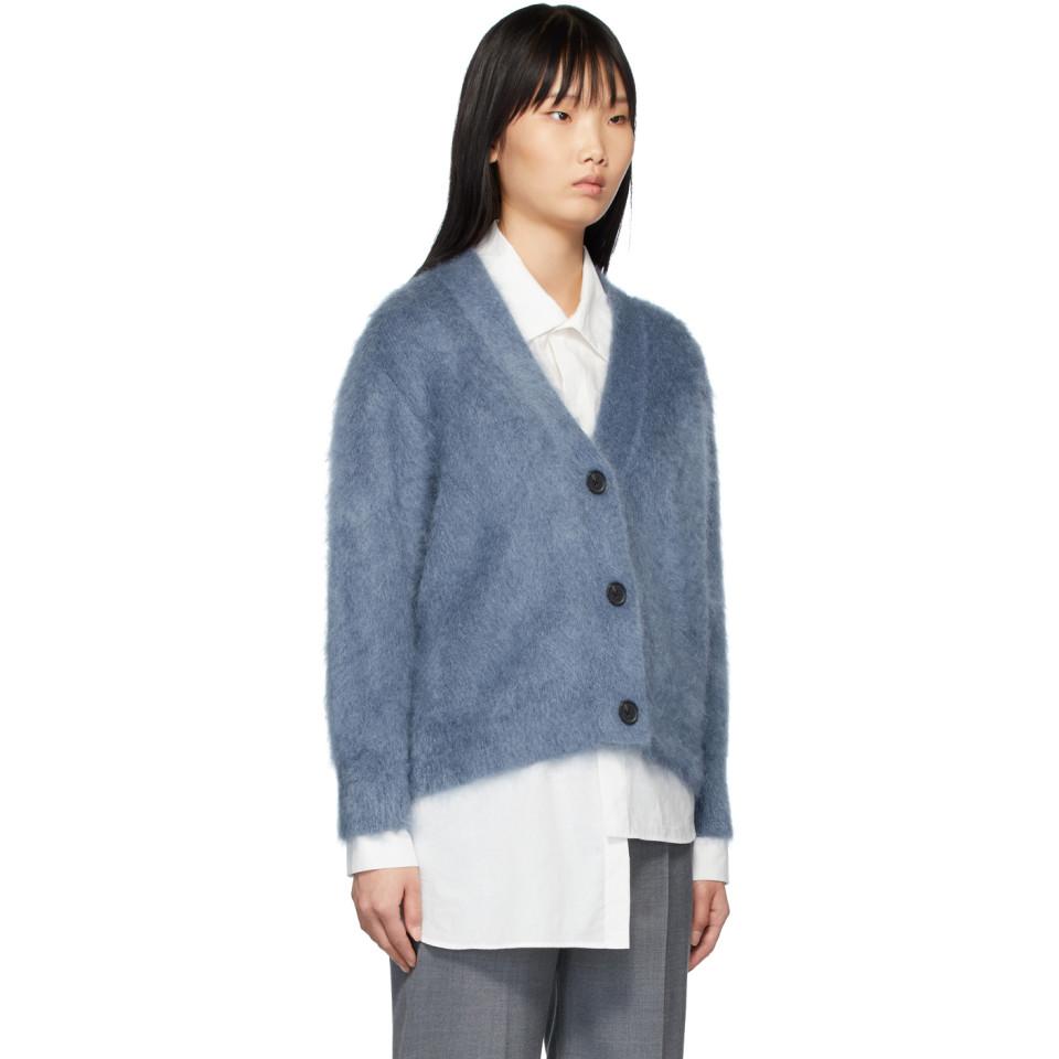 vuiel oversized mohair cardigan red