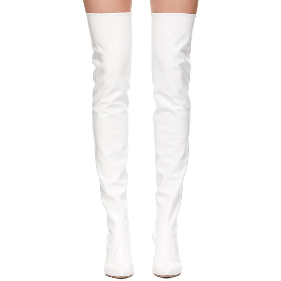 Gianvito Rossi White Imogen Over-the-knee Boots | Lyst