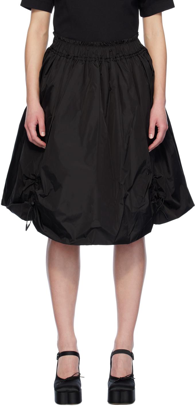 Simone Rocha レディース ブラック ルーシュ ミディアムスカート スカート