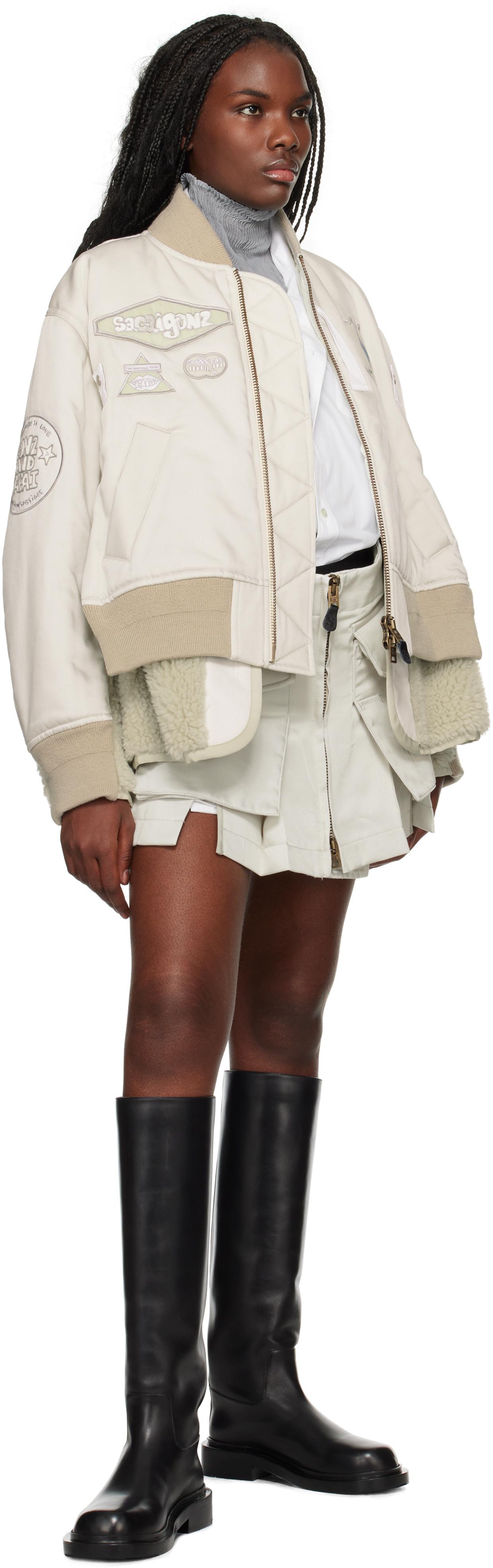 Sacai Spiewak & Gonz Edition Multi Patch Bomber Jacket in
