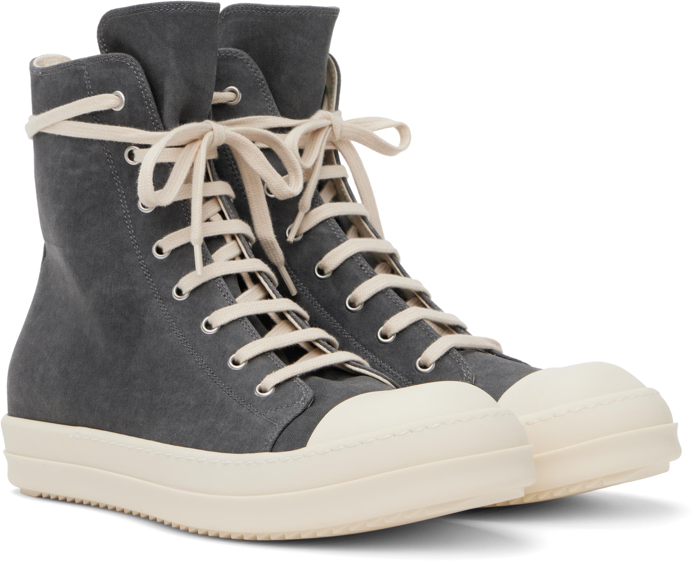 リックオウエンス/Porterville Sneaks モールスキン スニーカー Rick Owens Porterville Cotton Moleskin Sneaks Sneakers in