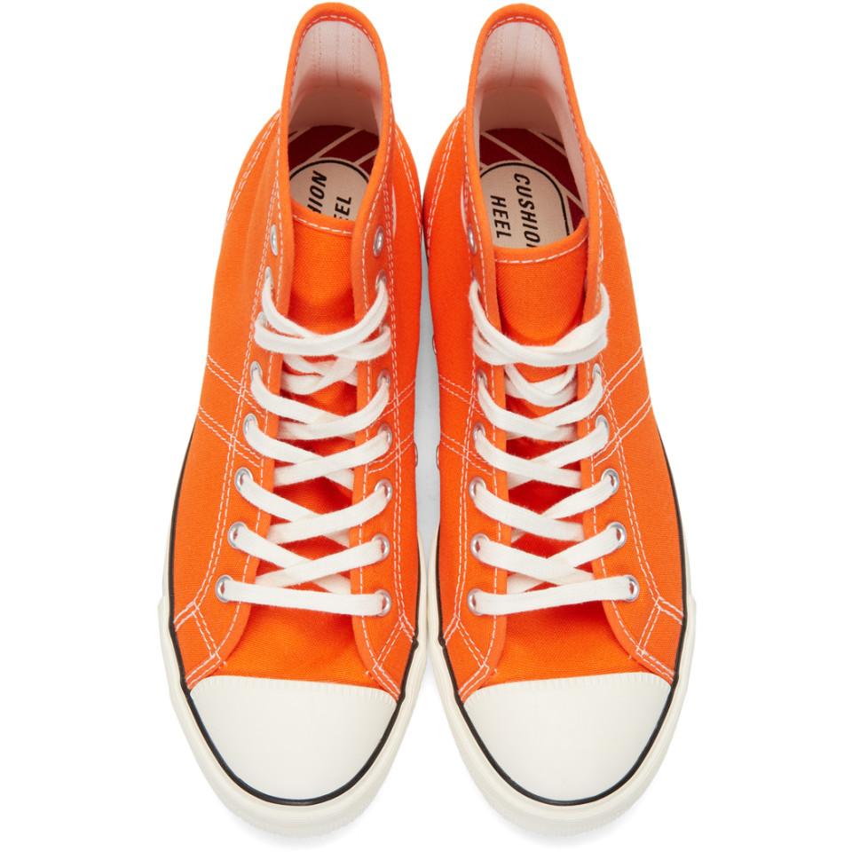 Converse Canvas Lucky Star High-top Sneakers in Orange for Men | Lyst