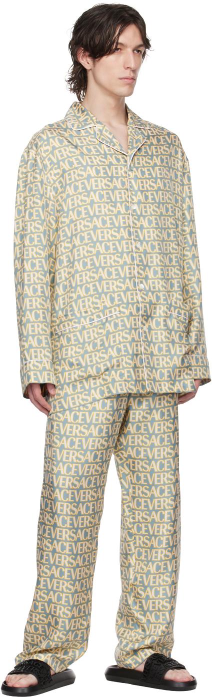 Versace Off Allover Pyjama Shirt for Men Lyst