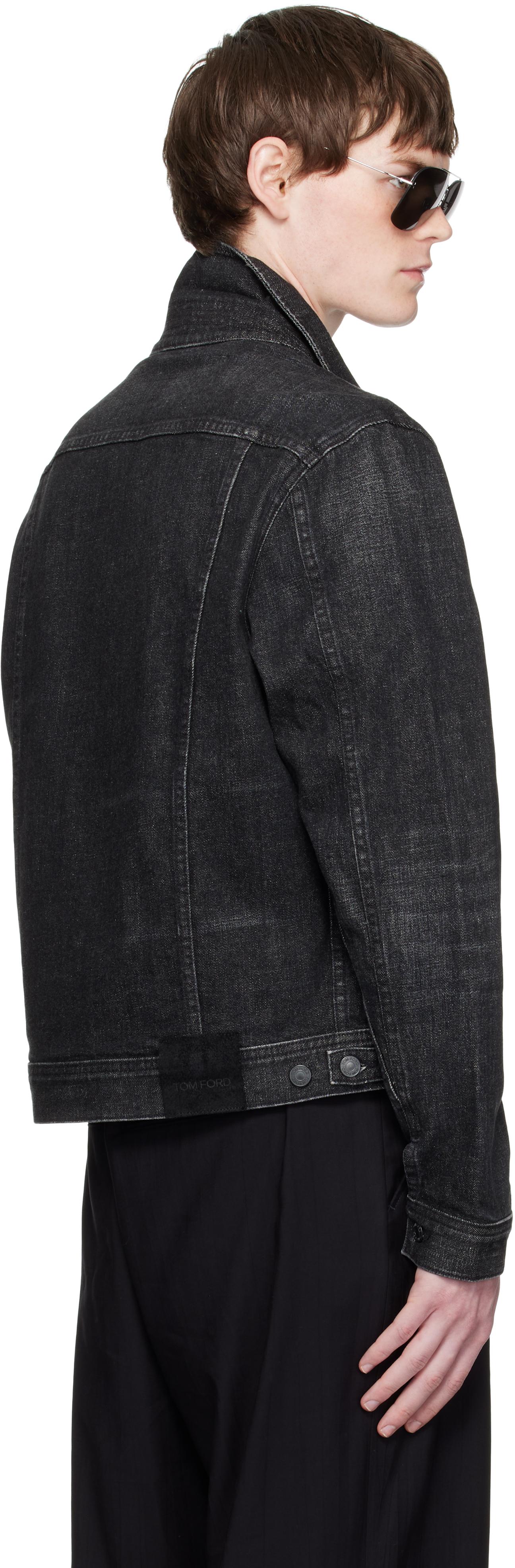 Tom Ford Icon Selvedge Denim Jacket in Black for Men | Lyst