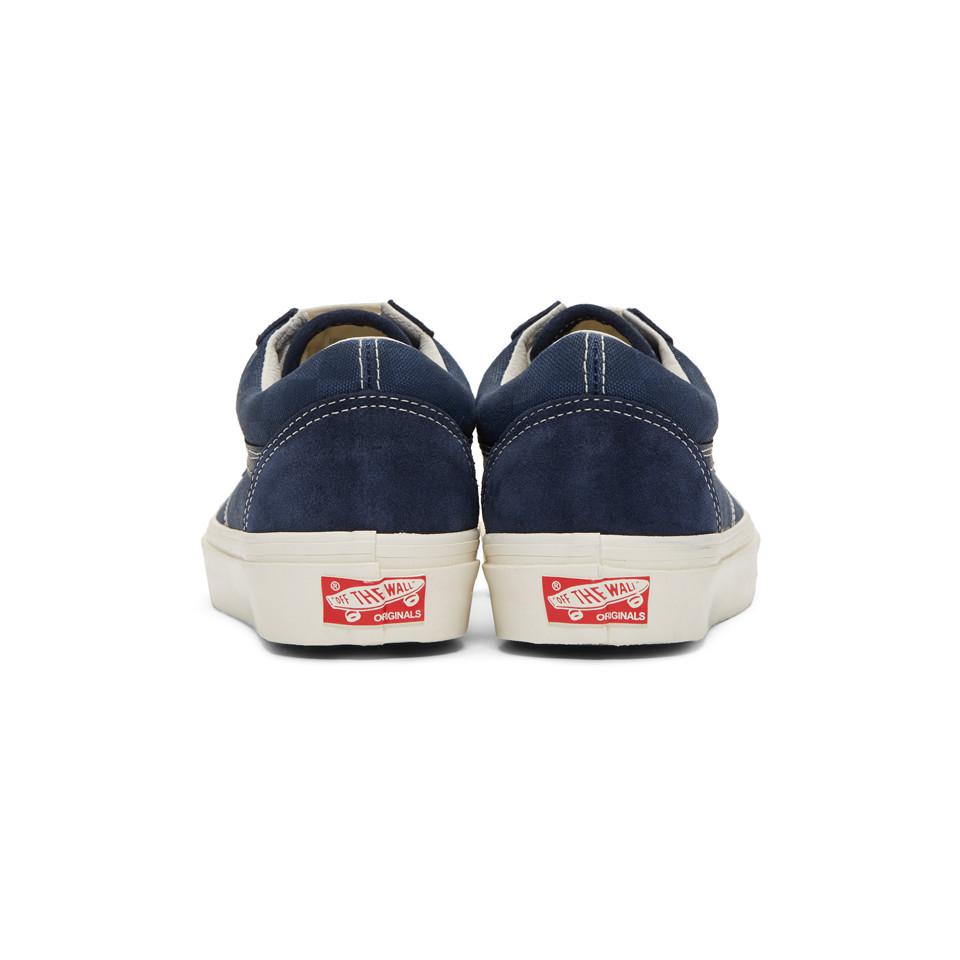 vans old skool checkerboard navy blue