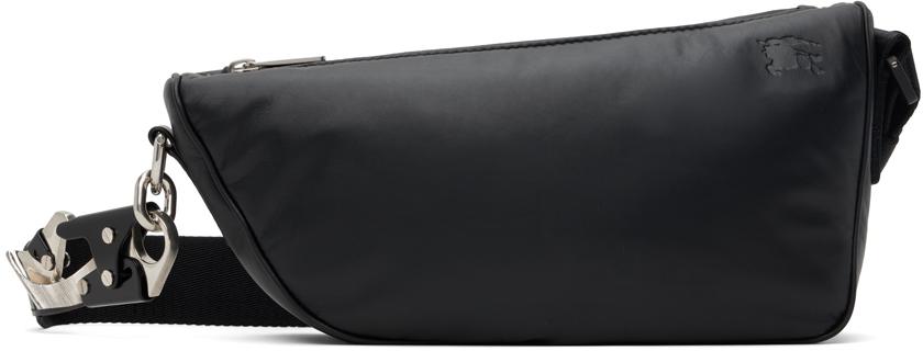 Burberry メンズ ブラック Shield クロスボディバッグ メッセンジャー 