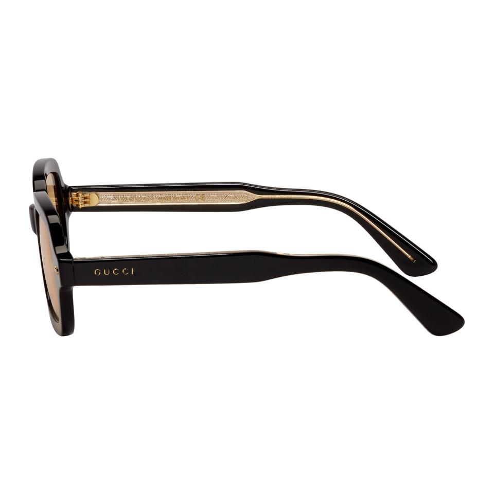 gucci black and orange sunglasses