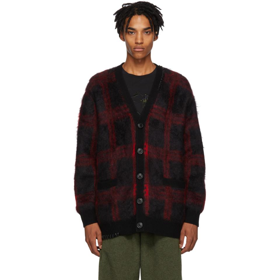 supreme plaid mohair cardigan