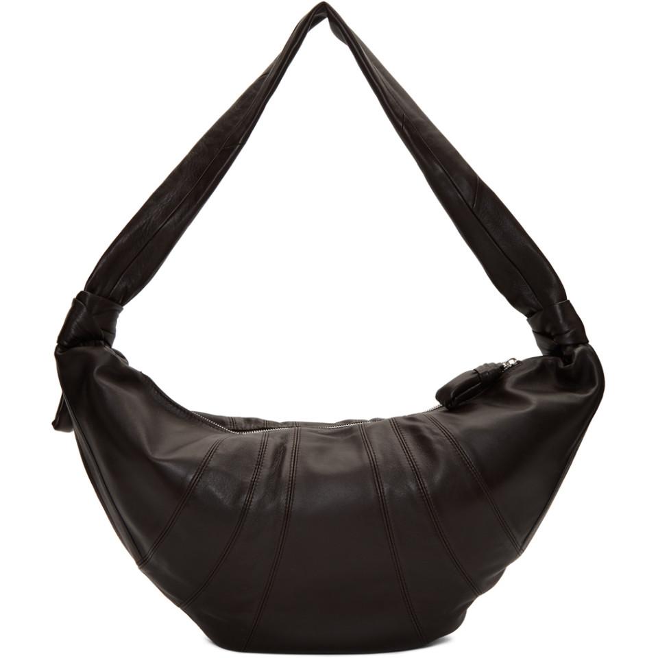 Lemaire Leather Brown Large Croissant Bag - Lyst