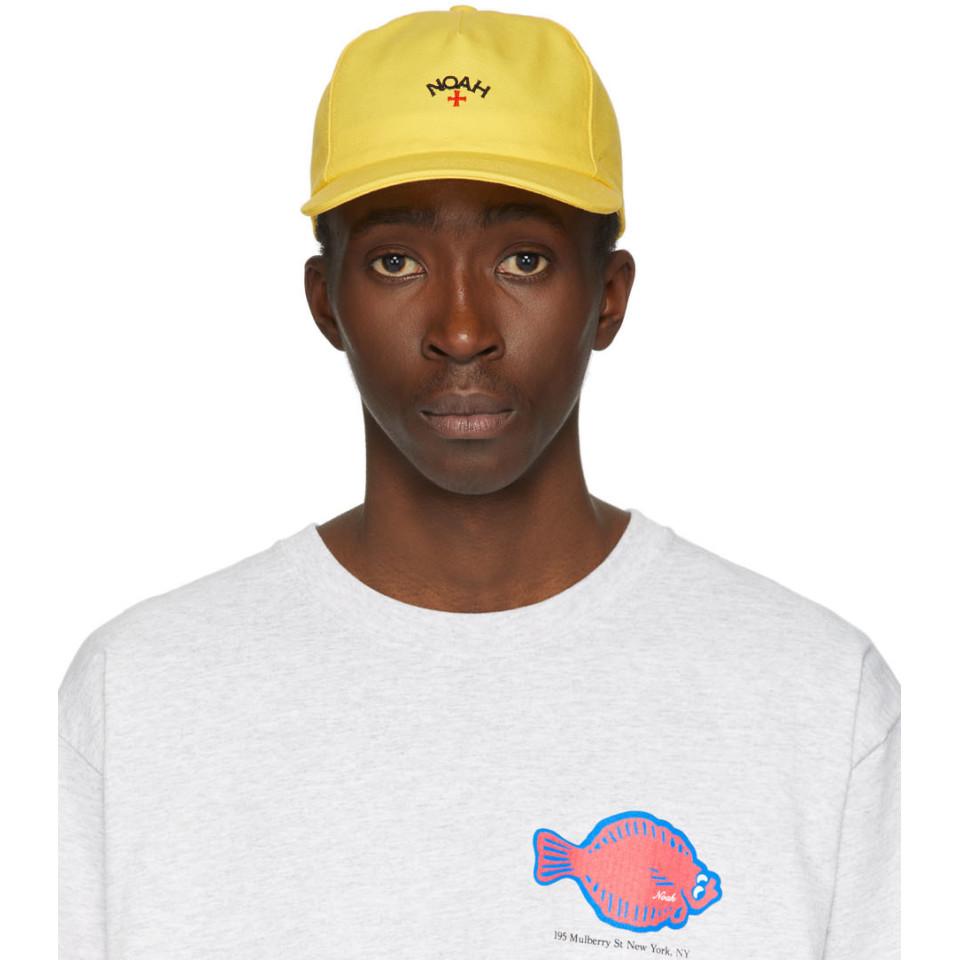 Noah Yellow Canvas Core Logo Cap for 