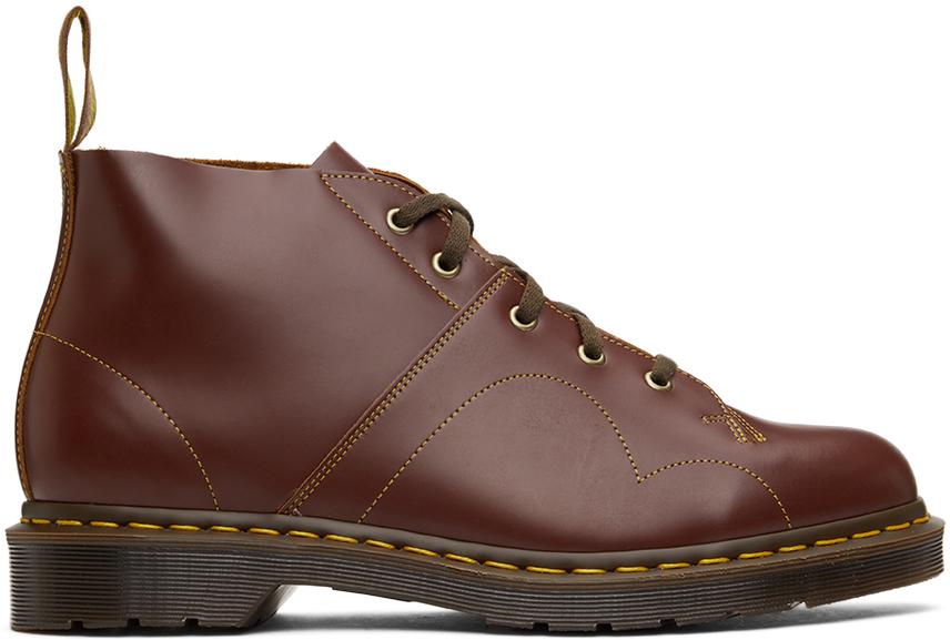 Dr. Martens Burgundy Vintage Church Monkey Boots in Brown for Men | Lyst