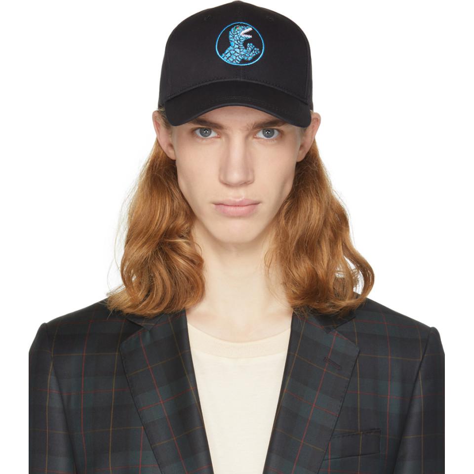 PS by Paul Smith Cotton Black Dino Cap 