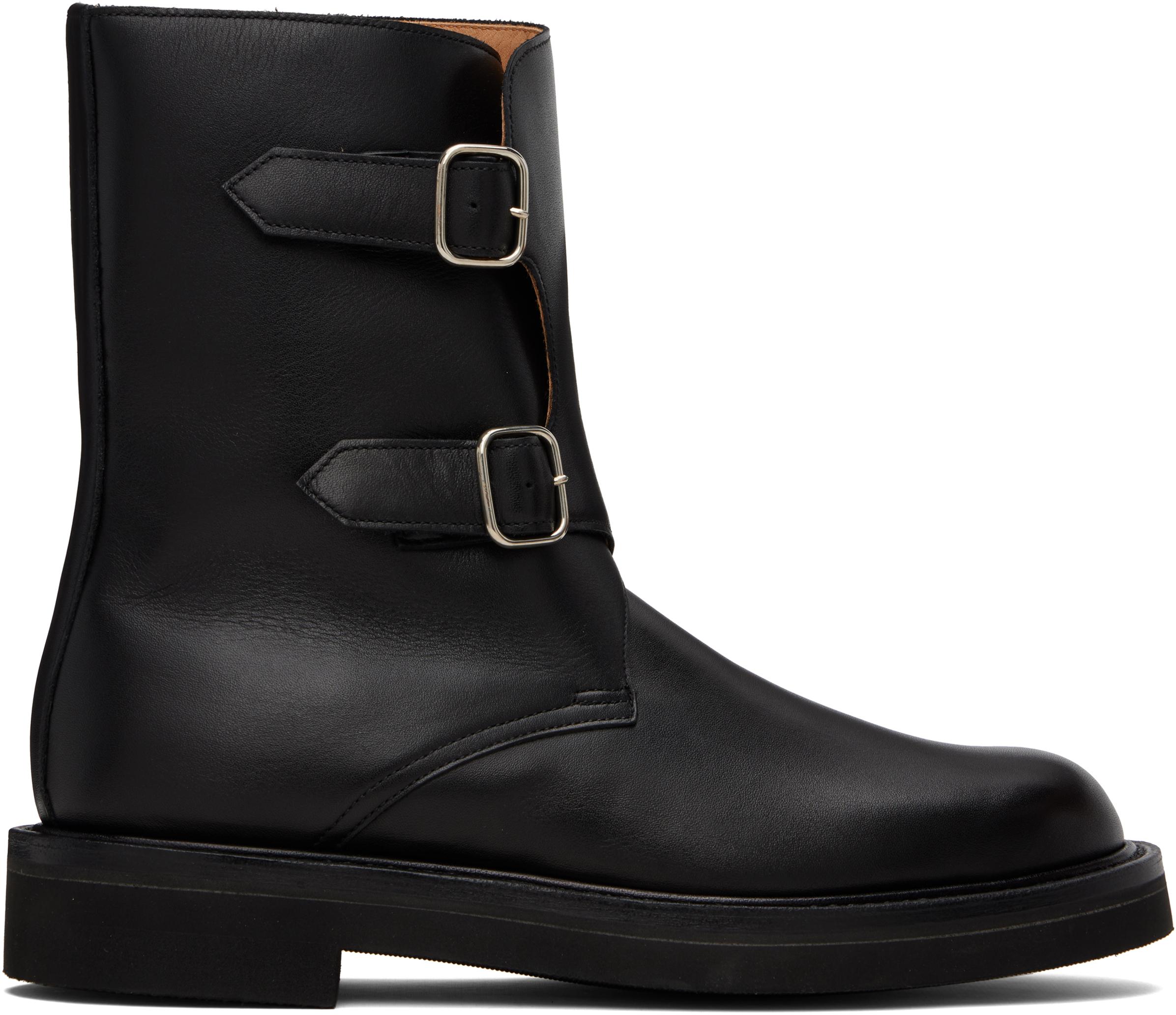靴 AURALEE LEATHER BOOTS 24cm AURALEE Leather Work Boots in Black | Lyst