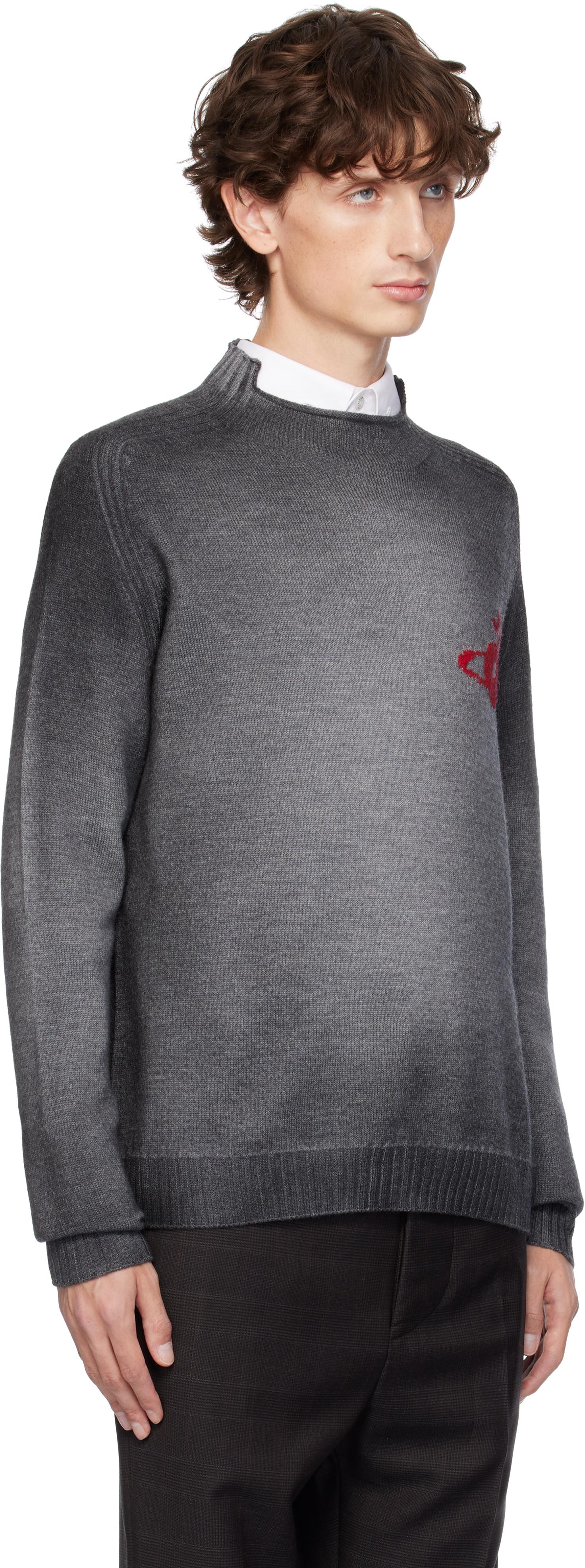 Vivienne Westwood メンズ ブラック グレー Sean セーター セーター  