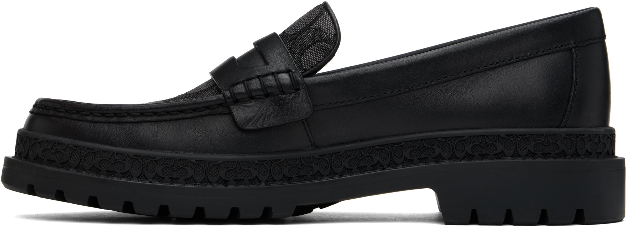Coach Shoes Mens Size 8 Black Ambridge Logo Jacquard Penny Loafers Italy Amazon.com | Coach, Men main image 2