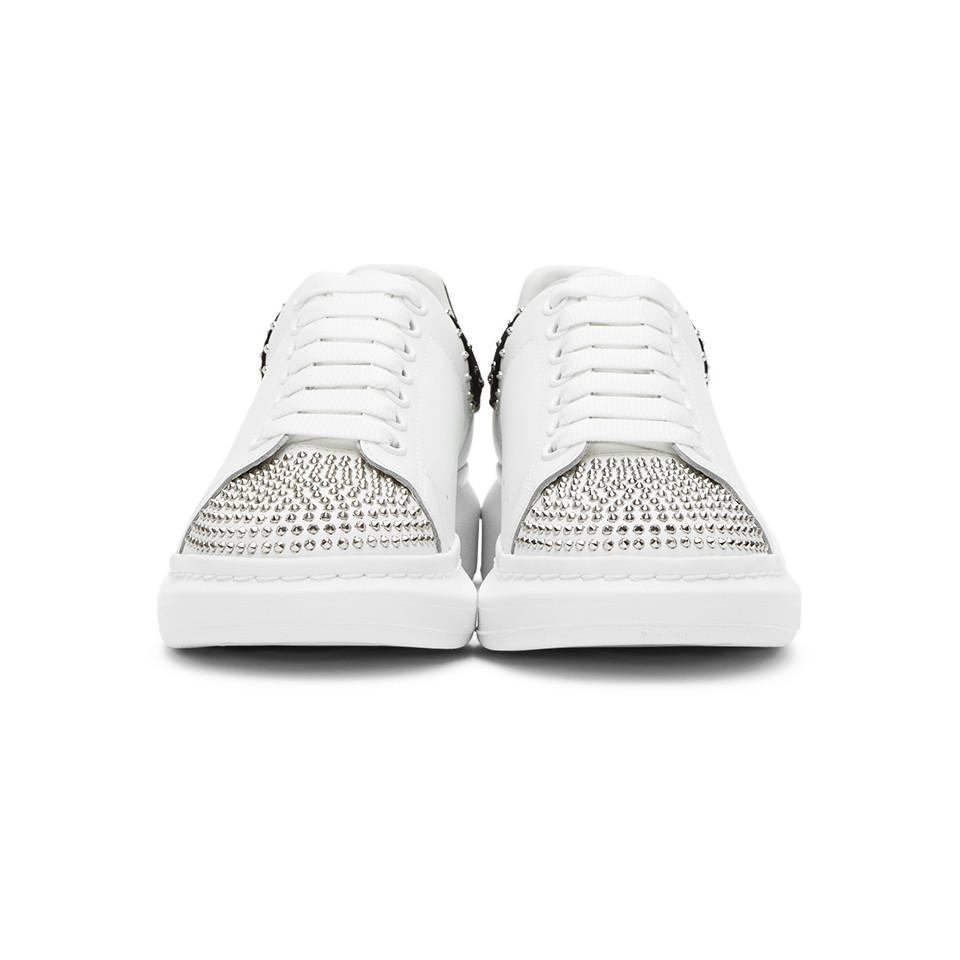 Alexander McQueen Leather Oversized Sneaker in White Black (White) for Men  - Save 39% - Lyst