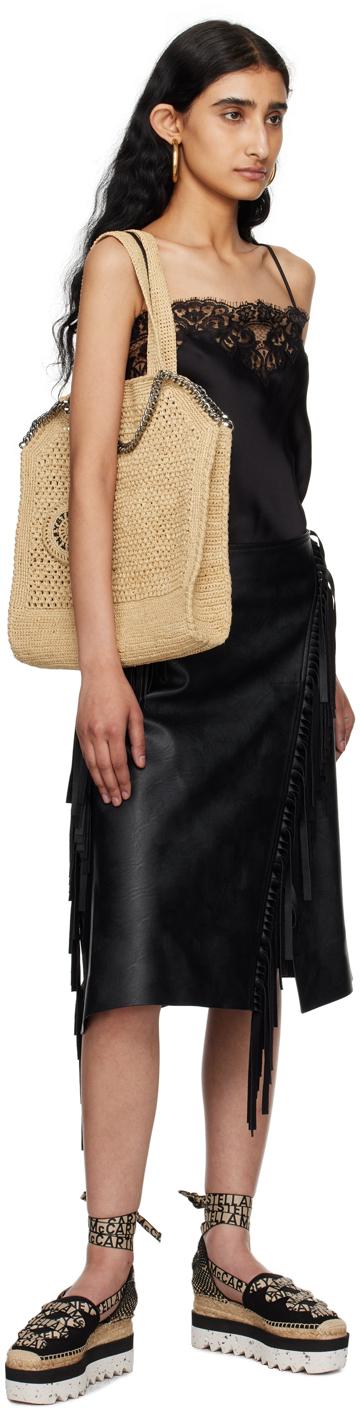 トートバッグ Stella McCartney Logo Small Hobo Eco Crochet Raffia Women Natural Logo Raffia Medium Tote Bag | Stella McCartney US