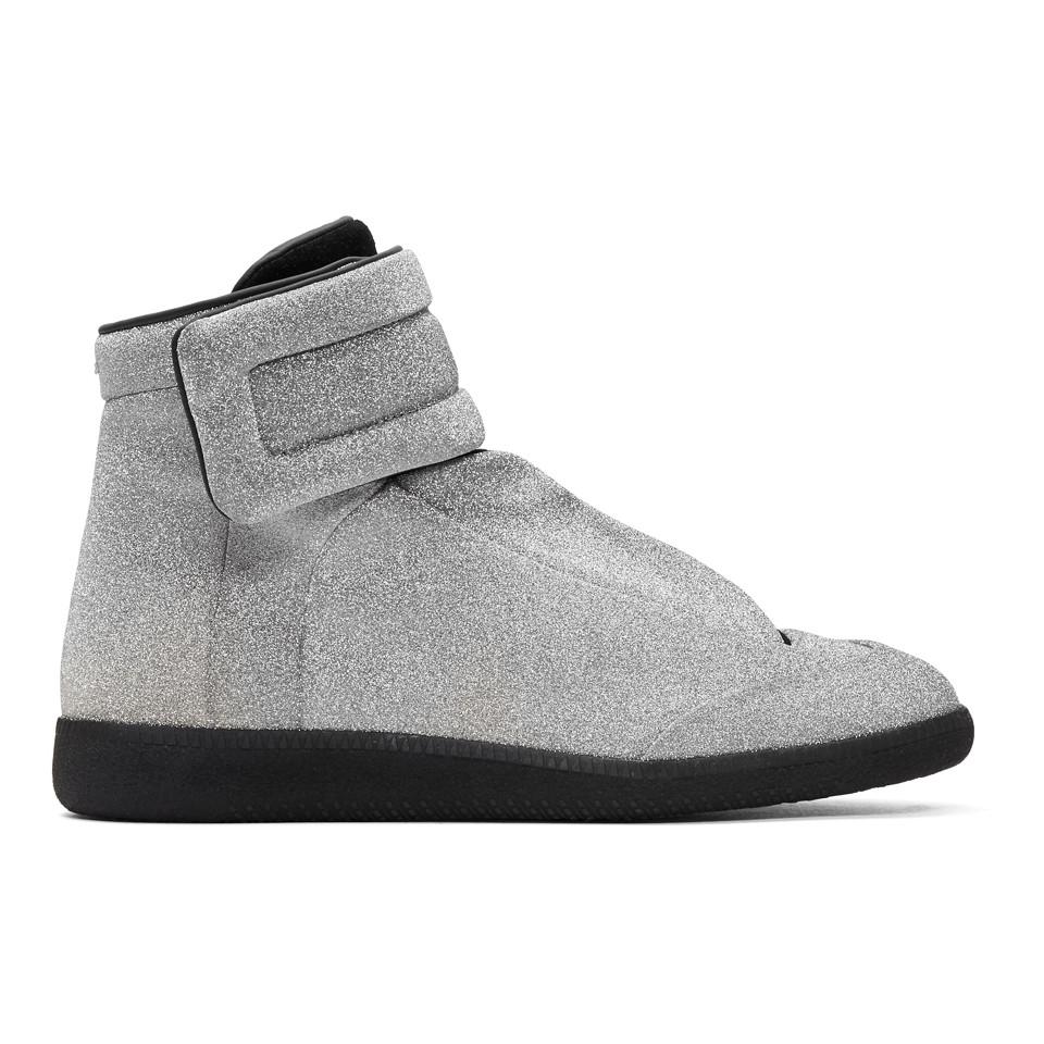 Maison Margiela Silver Glitter Future High-top Sneakers in Metallic for Lyst