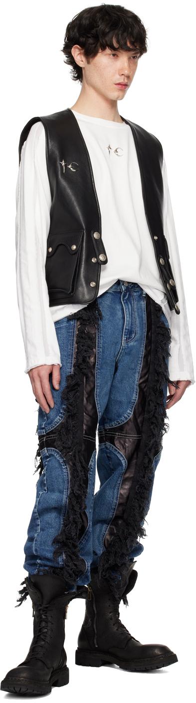 THUG CLUB Hardware Leather Vest in Black for Men | Lyst
