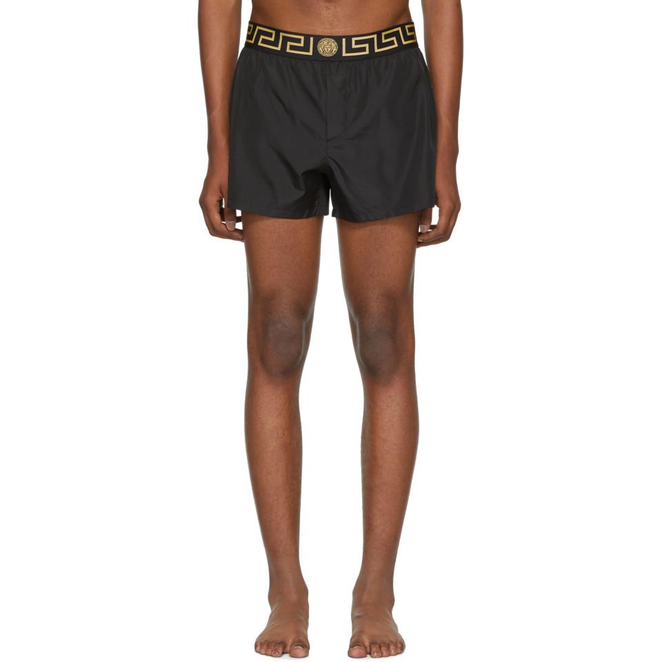 mens black versace swim shorts