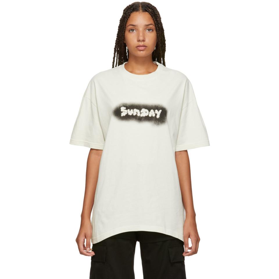 Vetements Cotton White Sunday Weekday T 