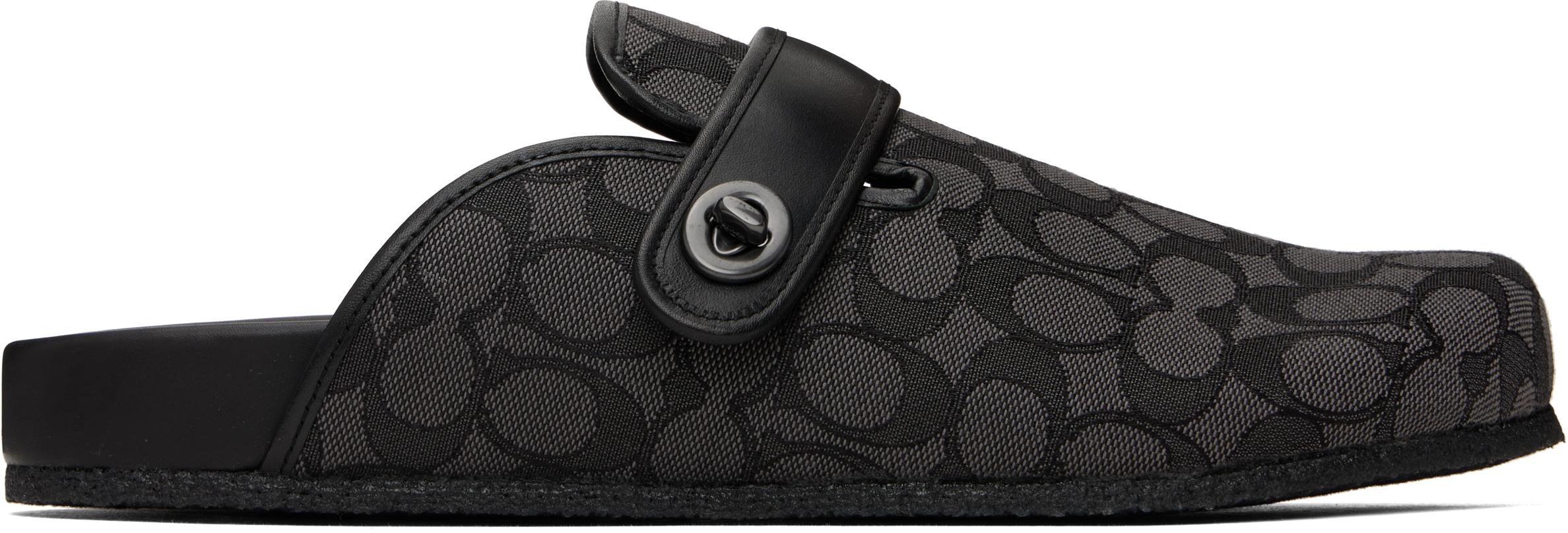 COACH Signature Jacquard Slip-On Loafers in Black for Men | Lyst