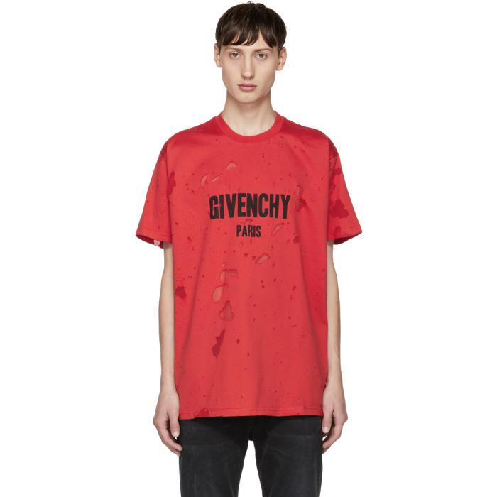 givenchy distressed logo tee