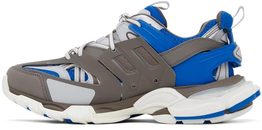 Balenciaga Brown & Blue Track Led Sneakers for Men | Lyst