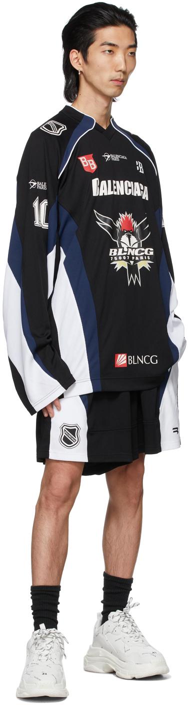 Balenciaga Hockey Long Sleeve T-shirt in Black for Men | Lyst