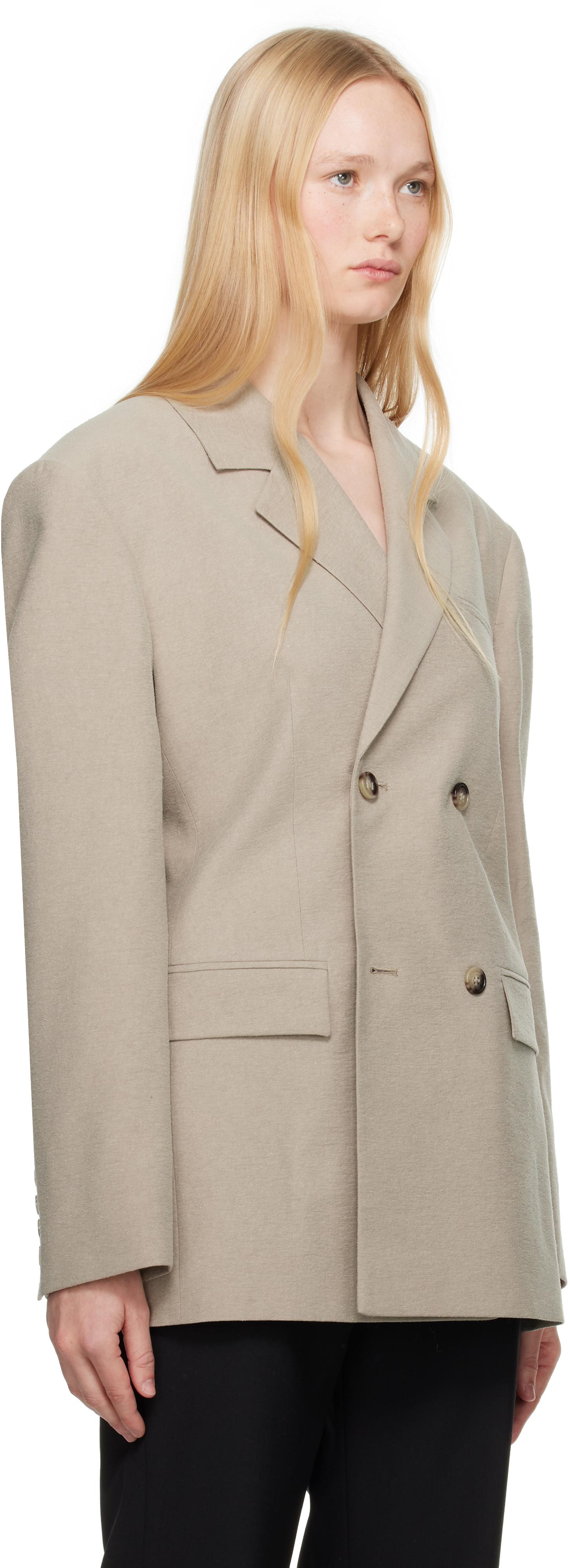 Nanushka Diante Blazer in Natural Lyst UK